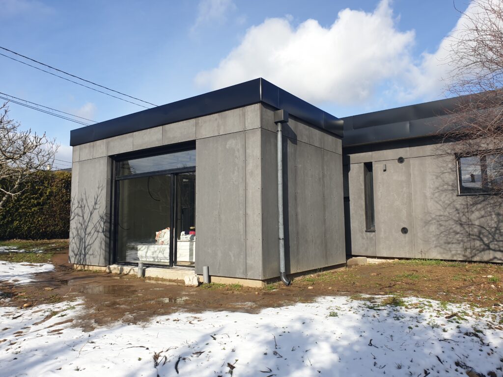 Extension en ossature bois contemporaine