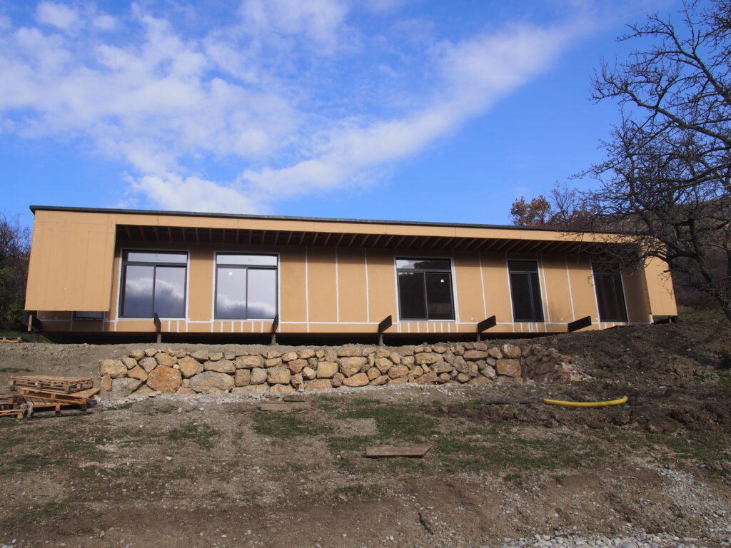 Maison ossature bois en cours de construction